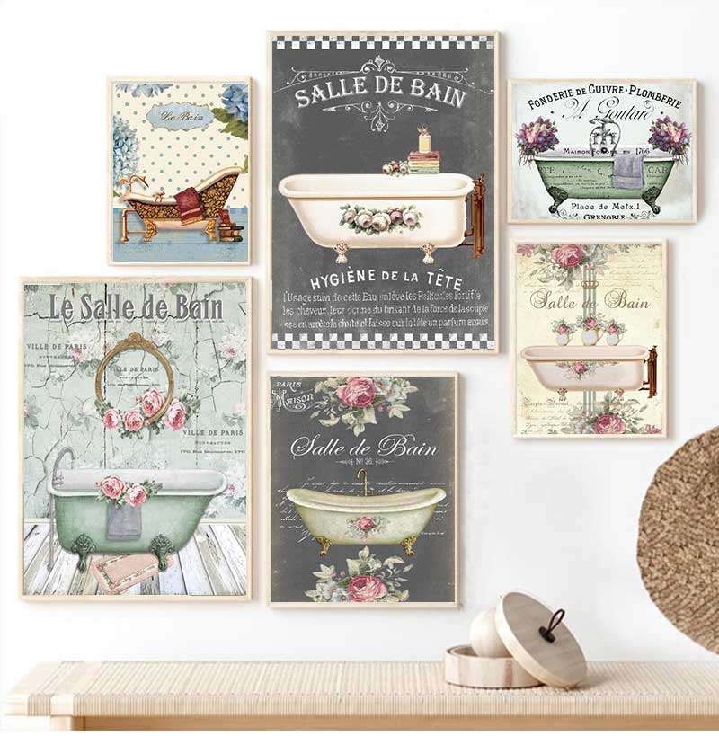 Victory Home Decor - Vintage French Style Shabby Victorian Bathtub