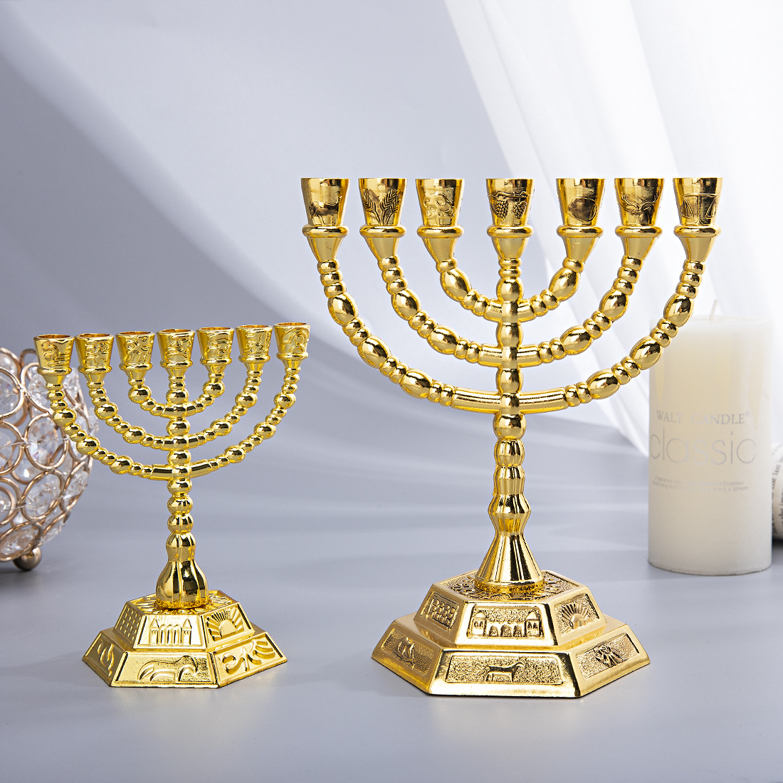 Home Decoration - 7 Branch Menorah Jewish Home Decor