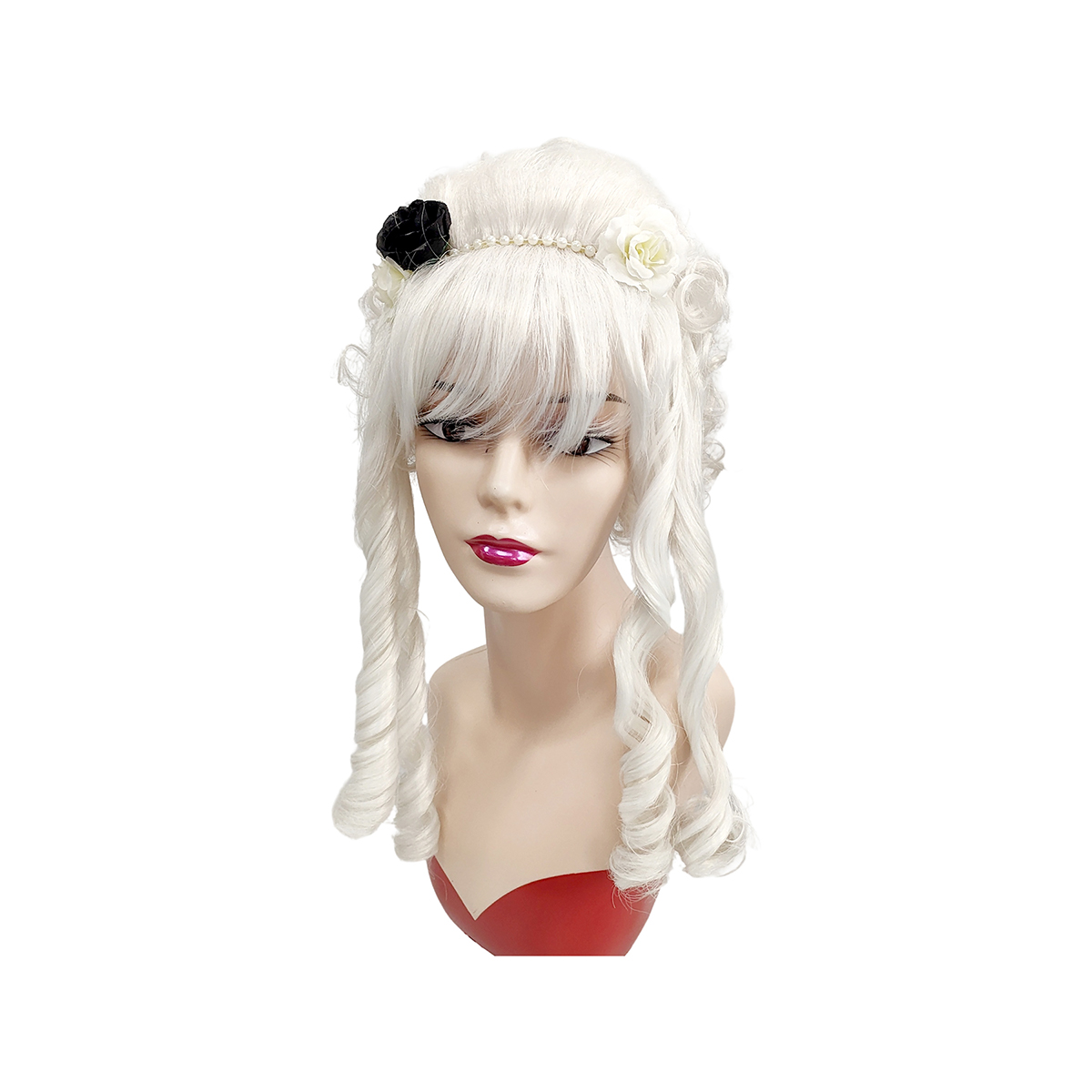 White Victorian Beehive Curly  - Victory Home Decor ulasan dan harga