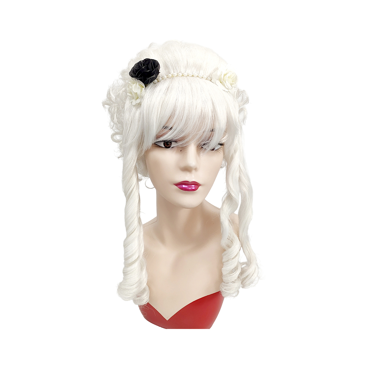 White Victorian Beehive Curly  - Victory Home Decor ulasan dan harga