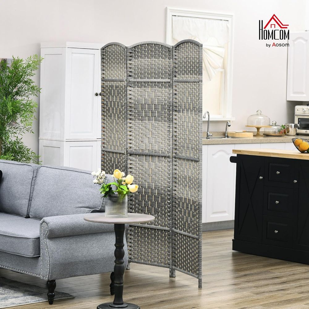 Handwoven PP 3-Panel Room Divi - Room Divider Screen ulasan dan harga