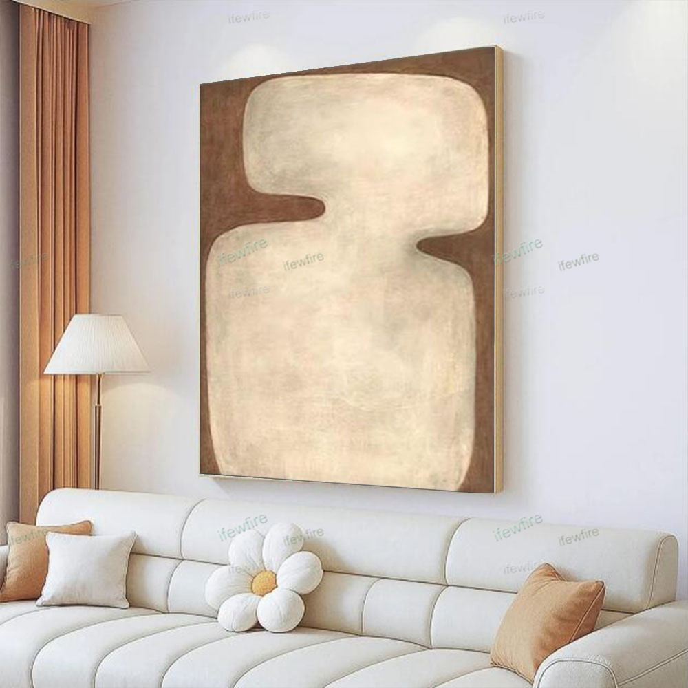 100% Hand-Painted Abstract Oil - Home Decor Color Palettes ulasan dan harga