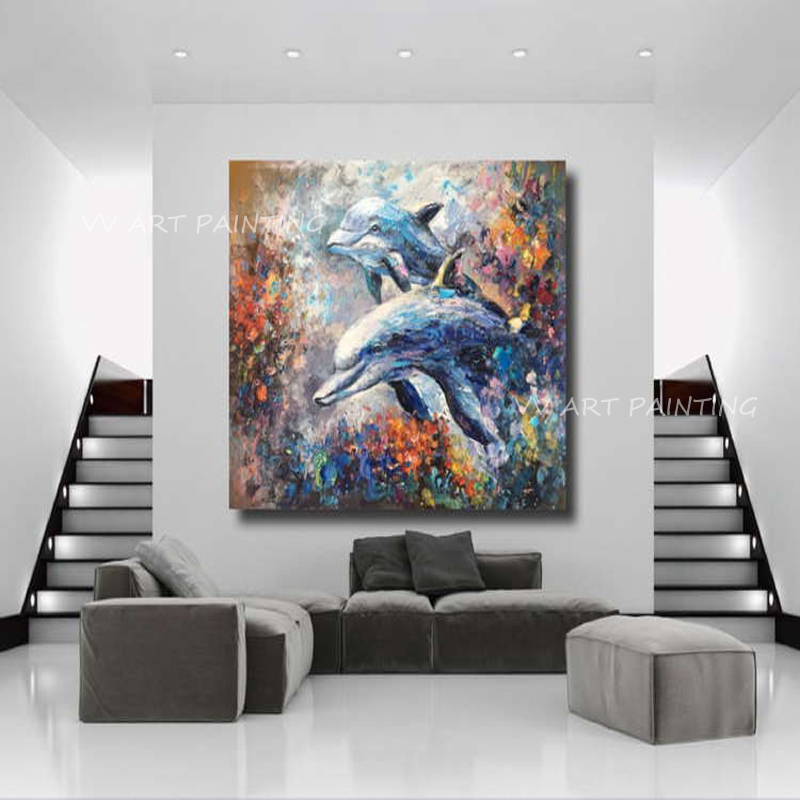 Handpainted Palette Knife Dolp - Home Decor Color Palettes ulasan dan harga