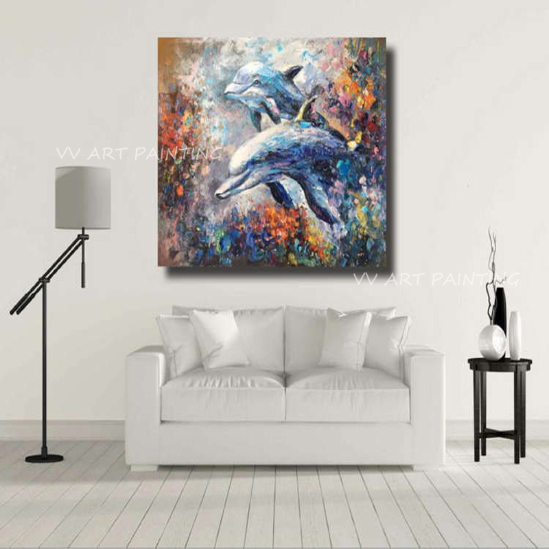 Handpainted Palette Knife Dolp - Home Decor Color Palettes ulasan dan harga