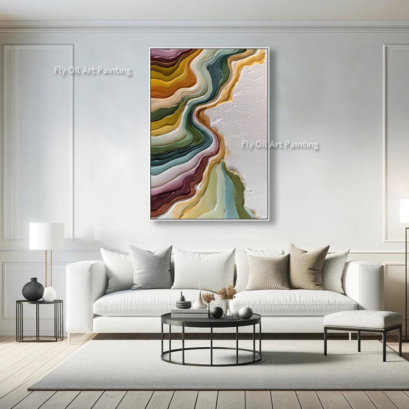 Hand Painted Palette Knife Lan - Home Decor Color Palettes ulasan dan harga