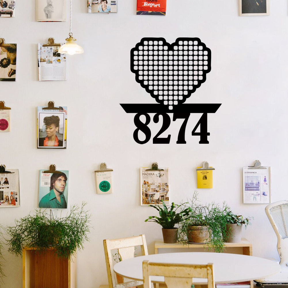 1PC Cool Love Customizable Nam - Home Decor Wall Tiles ulasan dan harga