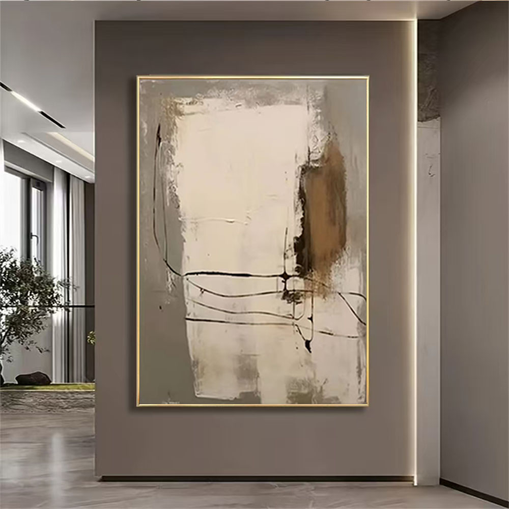 100% Hand-painted Oil Painting - Home Decor Color Palettes ulasan dan harga