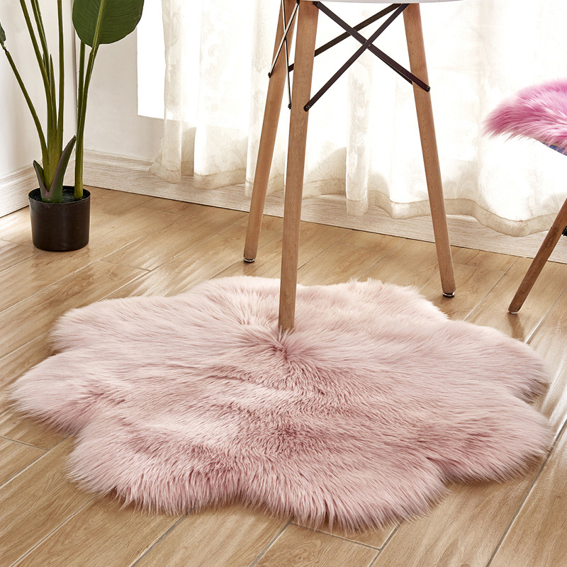 Plum Blossom Shape Soft Faux F - Cowhide Rug Faux ulasan dan harga
