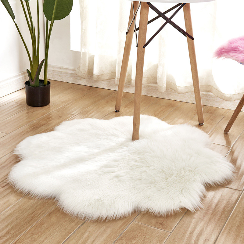 Plum Blossom Shape Soft Faux F - Cowhide Rug Faux ulasan dan harga