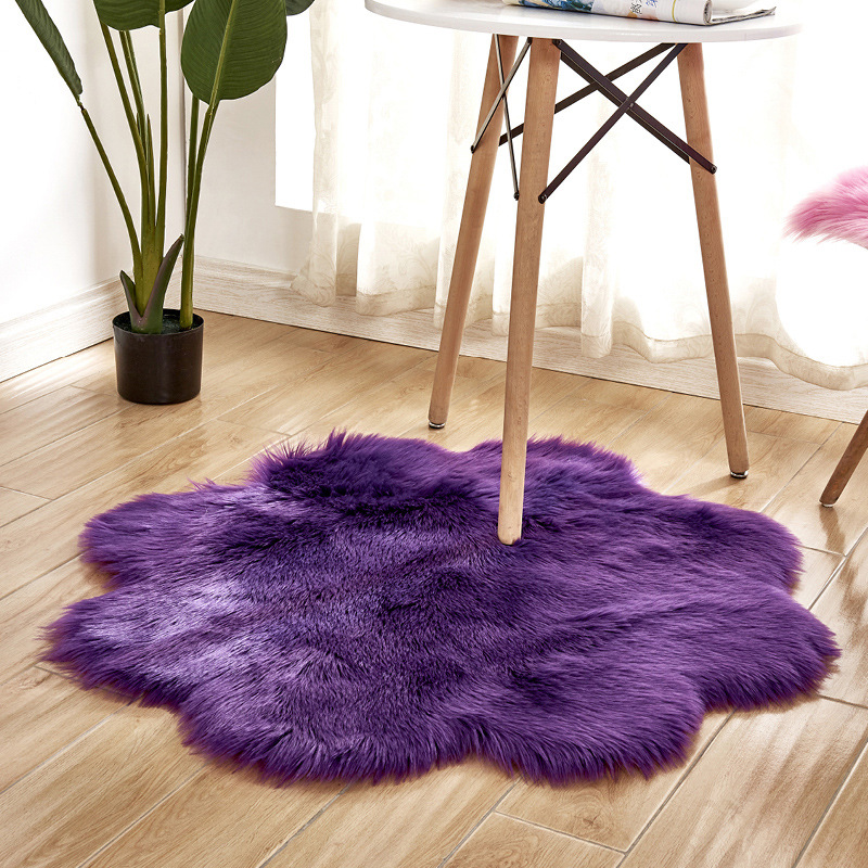 Plum Blossom Shape Soft Faux F - Cowhide Rug Faux ulasan dan harga