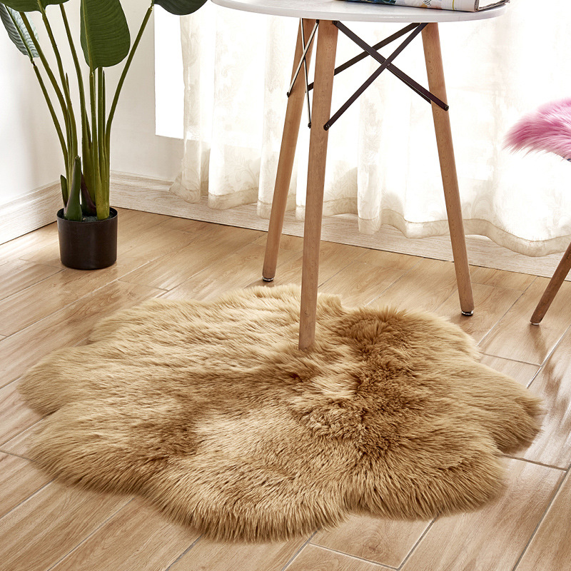 Plum Blossom Shape Soft Faux F - Cowhide Rug Faux ulasan dan harga