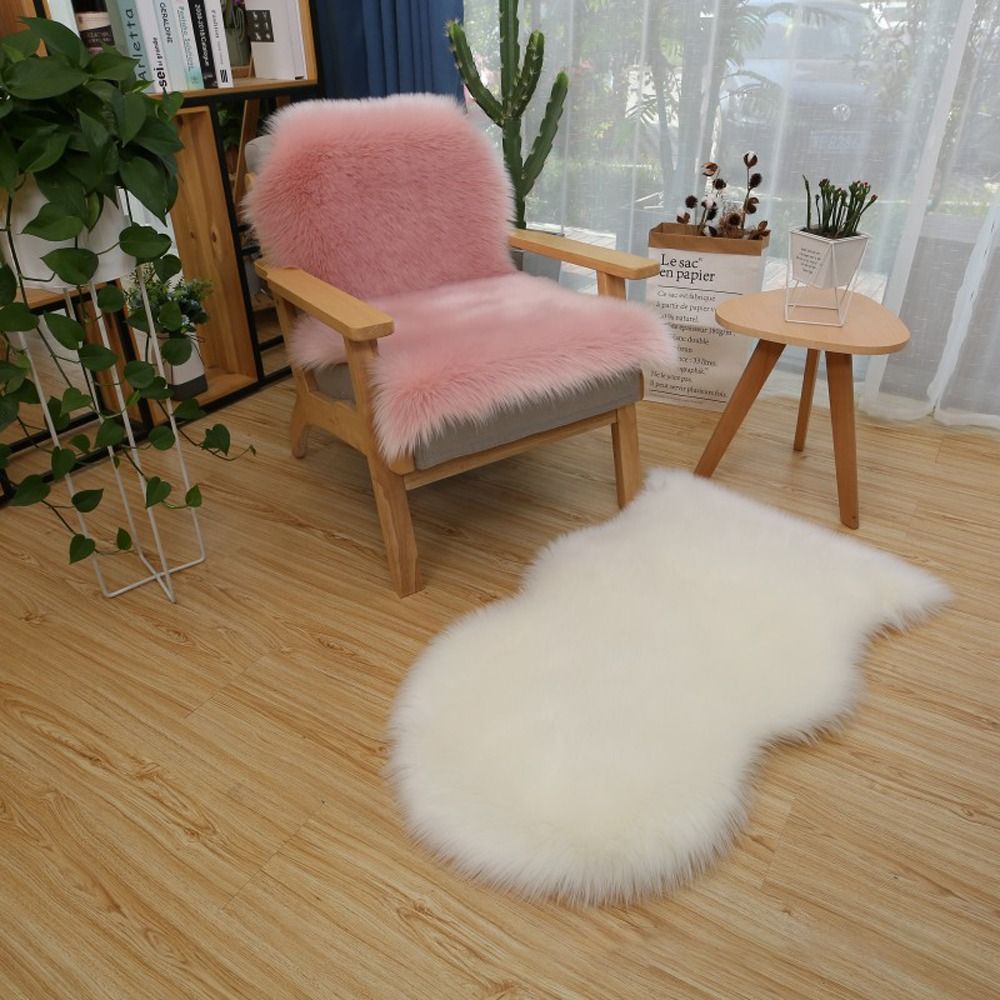 Imitation Wool Non Slip Fluffy - Cowhide Rug Faux ulasan dan harga
