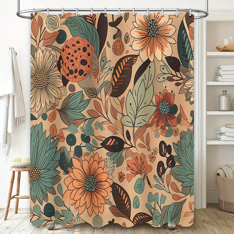 Modern Floral Shower Curtain R - Home Decor Color Palettes ulasan dan harga