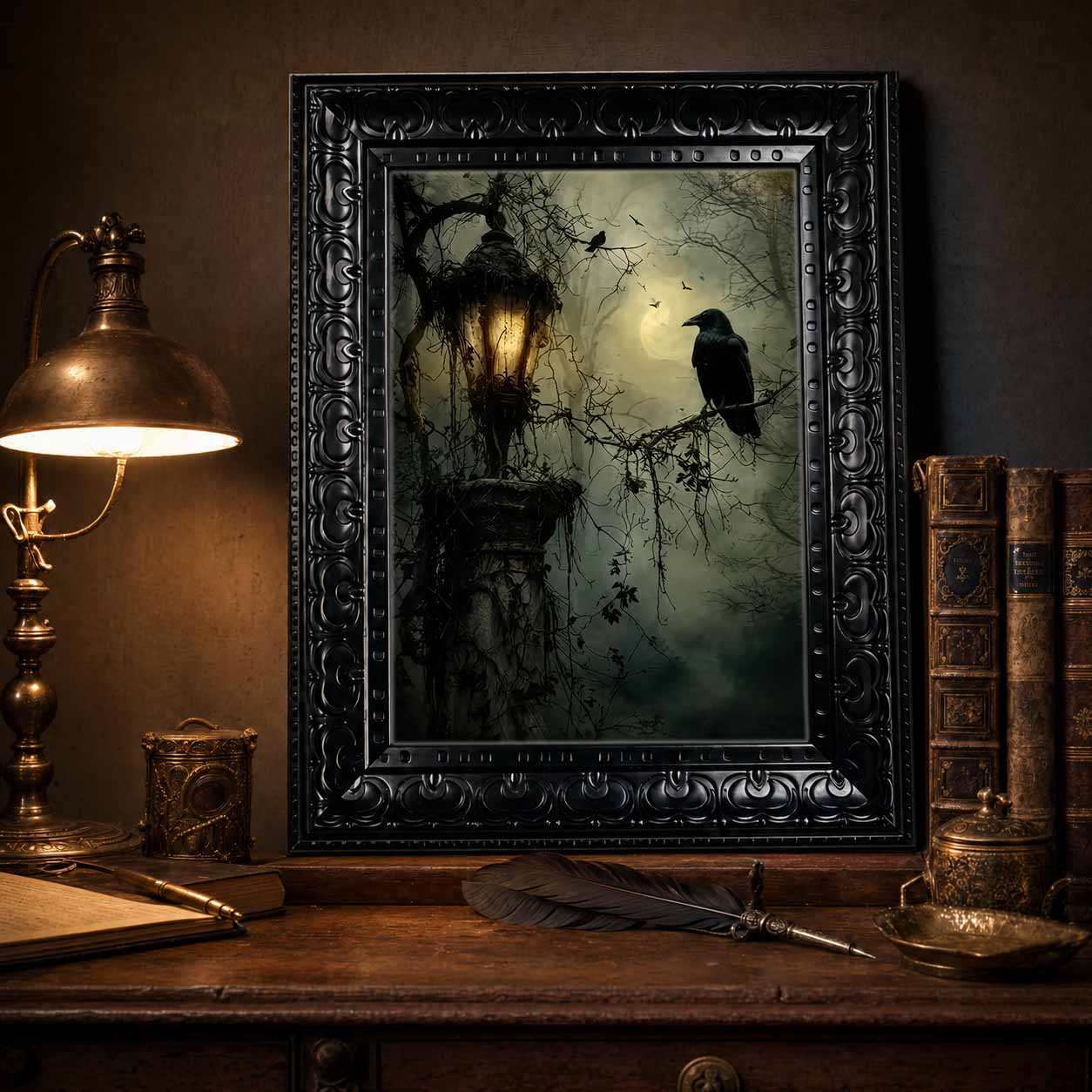 Halloween Wall Art, Framed Can - Abstract Oil Painting ulasan dan harga