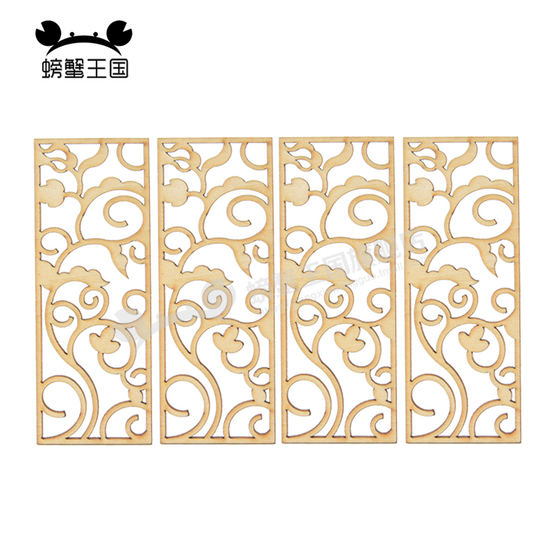 4pcs Wooden Miniature Partitio - Room Divider Screen ulasan dan harga