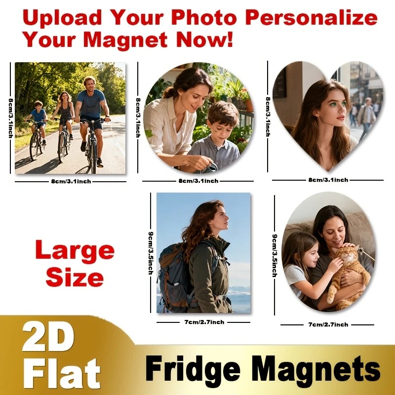 Custom Photo Fridge Magnet 2D  - Home Decor For Birthday ulasan dan harga