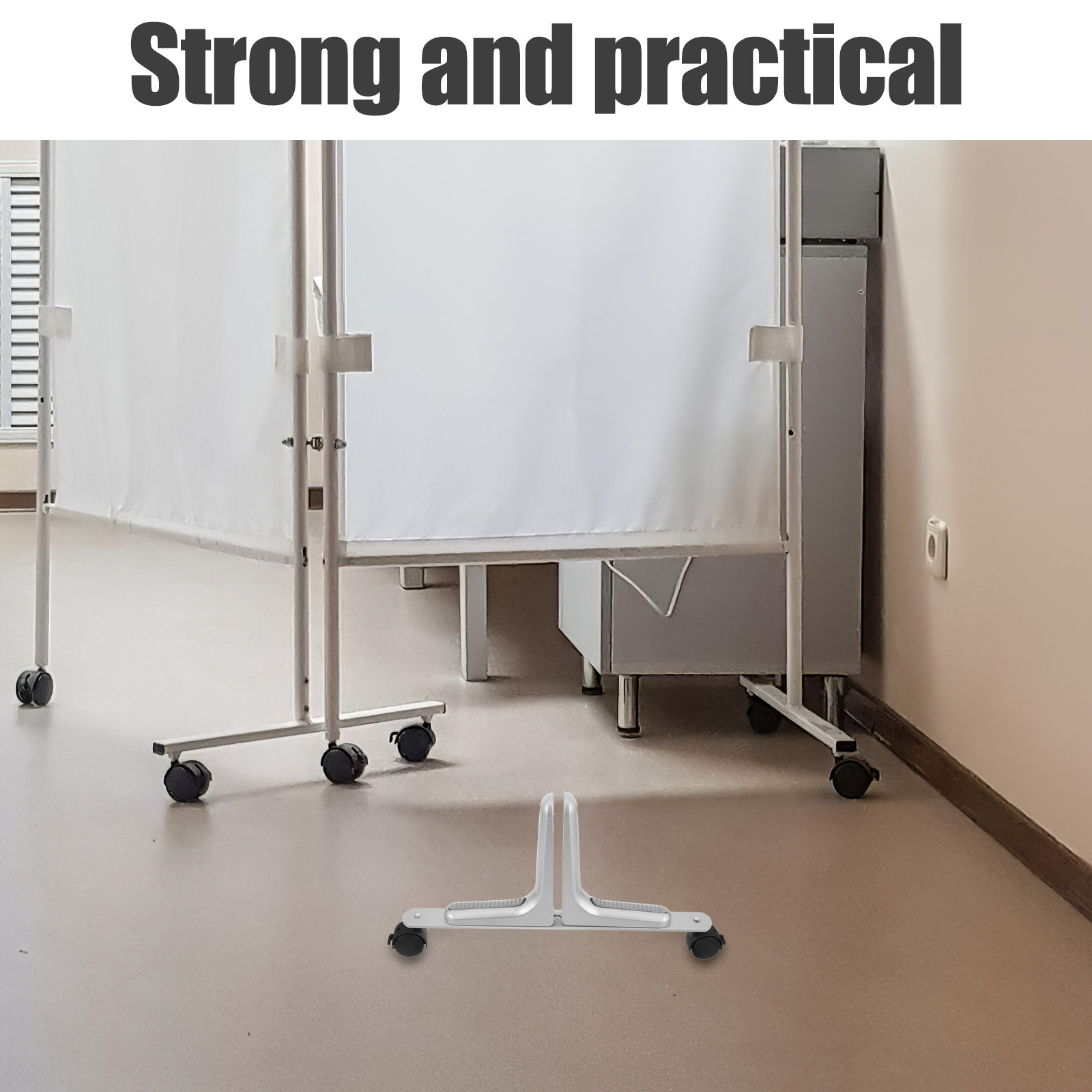 Silver Movable Wheels Stand Fo - Room Divider Screen ulasan dan harga