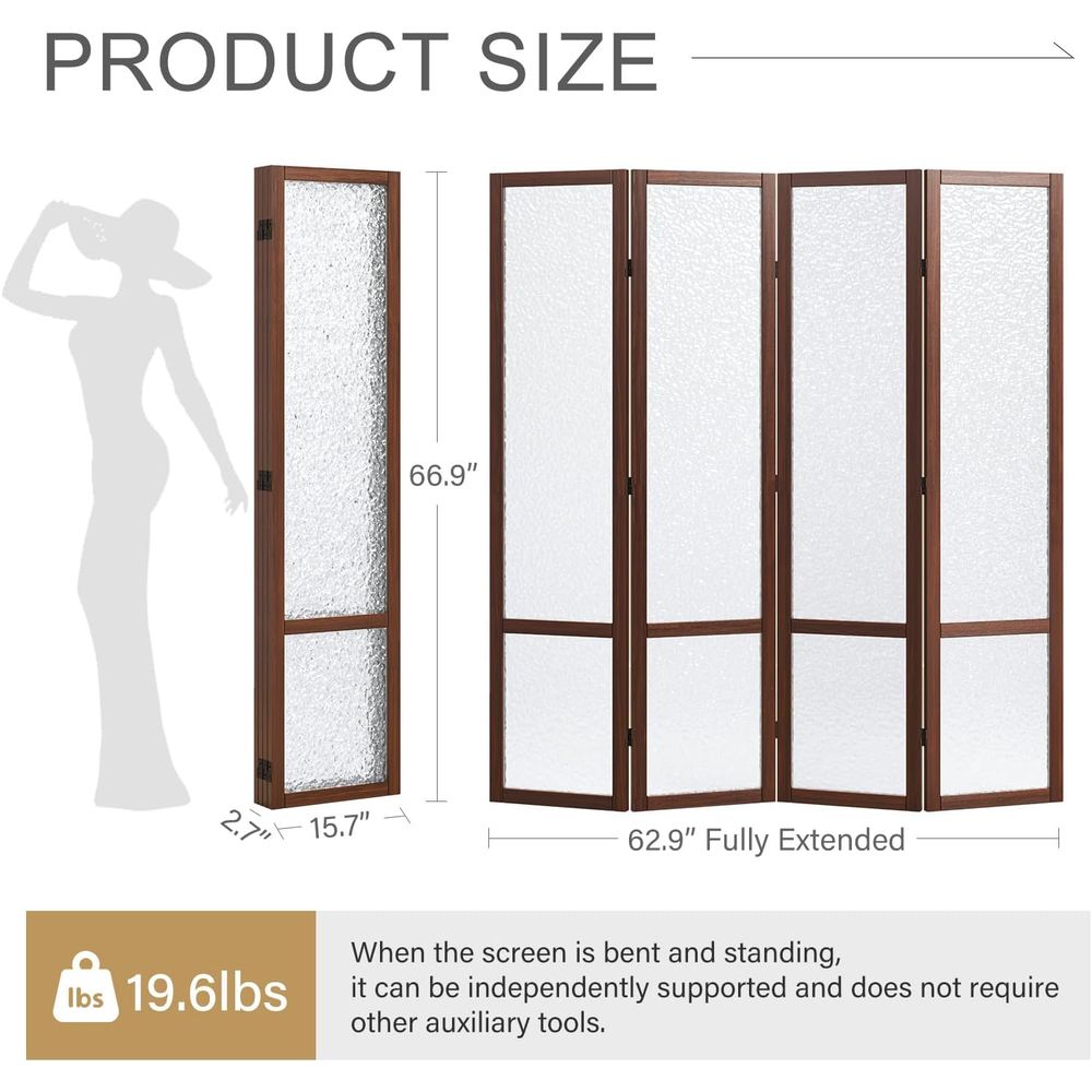 4-Panel Acrylic Folding Room D - Room Divider Screen ulasan dan harga