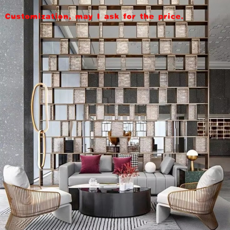 custom.Modern Stainless Steel  - Room Divider Screen ulasan dan harga