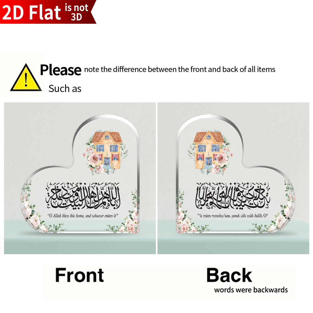 CIFBUY Acrylic Plaque 2D Flat  - Home Decoration ulasan dan harga