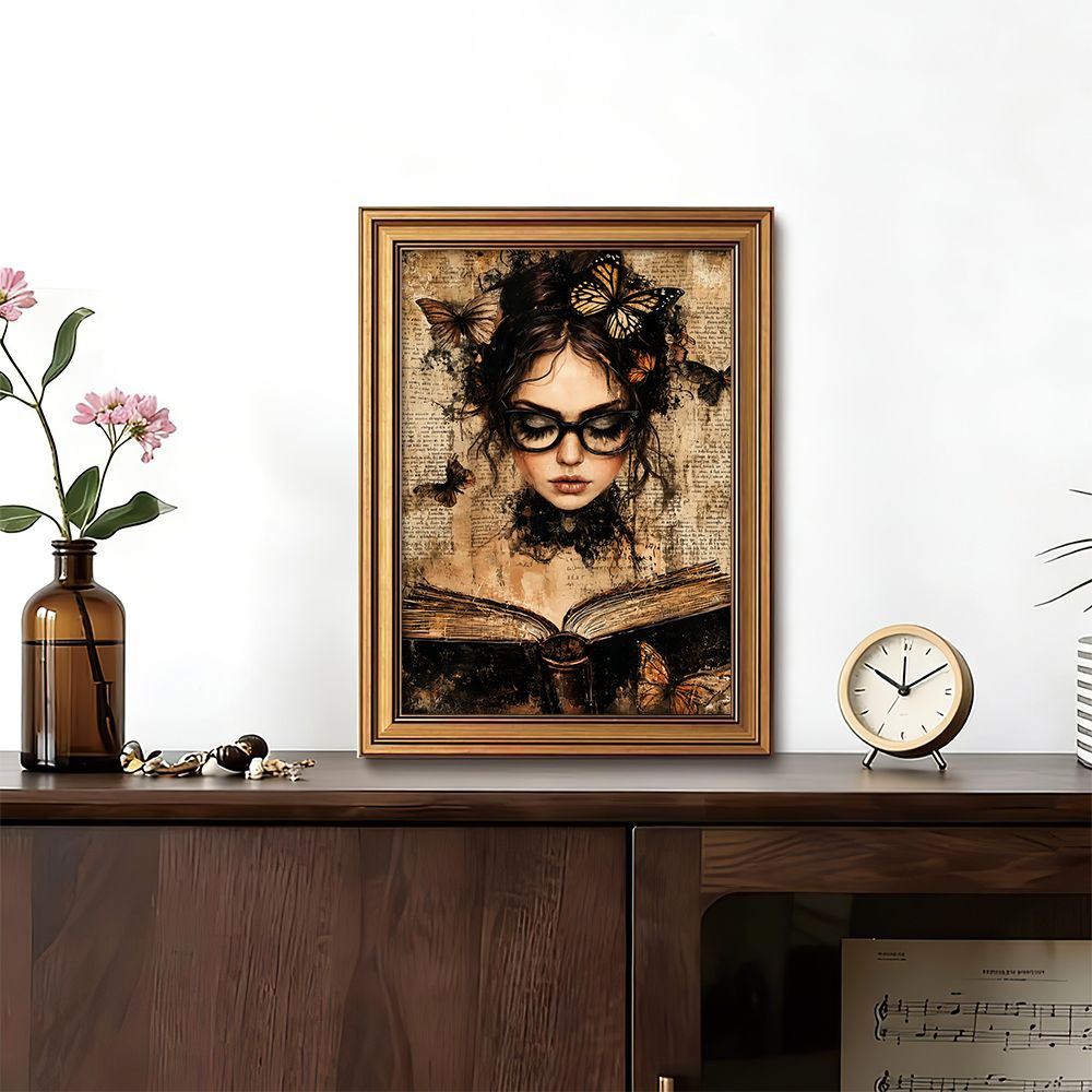 Dark Academia Retro Wall Decor - Abstract Oil Painting ulasan dan harga