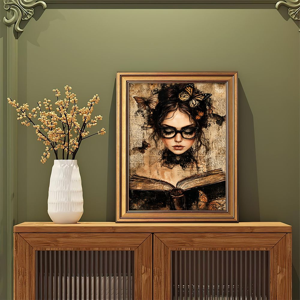 Dark Academia Retro Wall Decor - Abstract Oil Painting ulasan dan harga