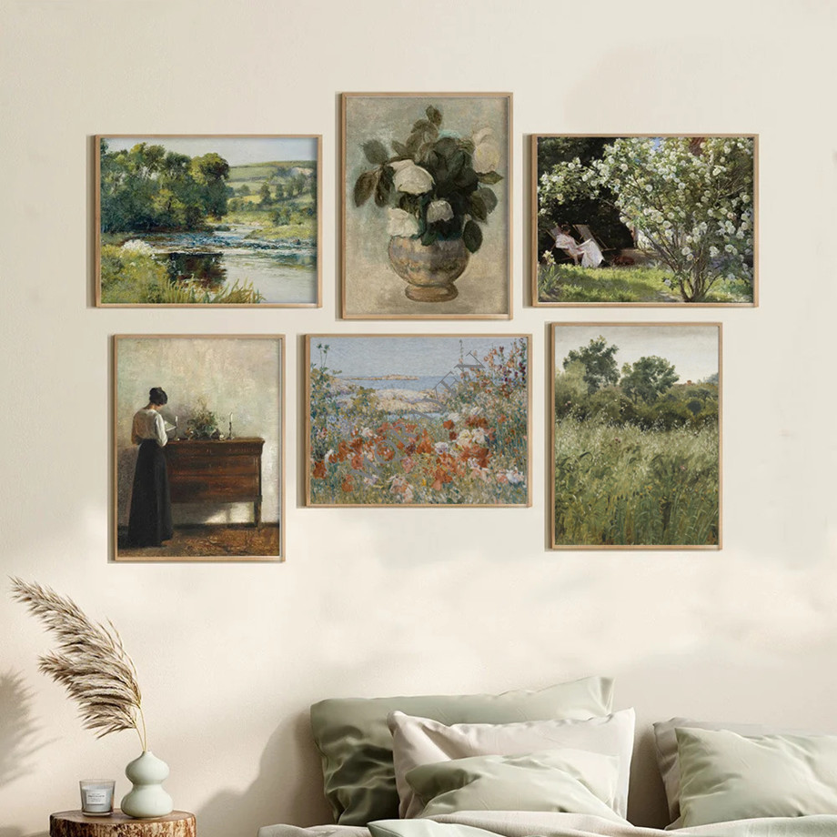 Rural Nature Landscape Wall Ar - Victory Home Decor ulasan dan harga