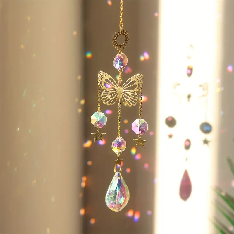 1 PC Butterfly Crystal Sun Cat - Crystal Sun Catcher ulasan dan harga