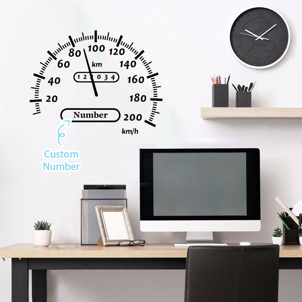 1PC Creative Fuel Gauge Person - Home Decor Wall Tiles ulasan dan harga