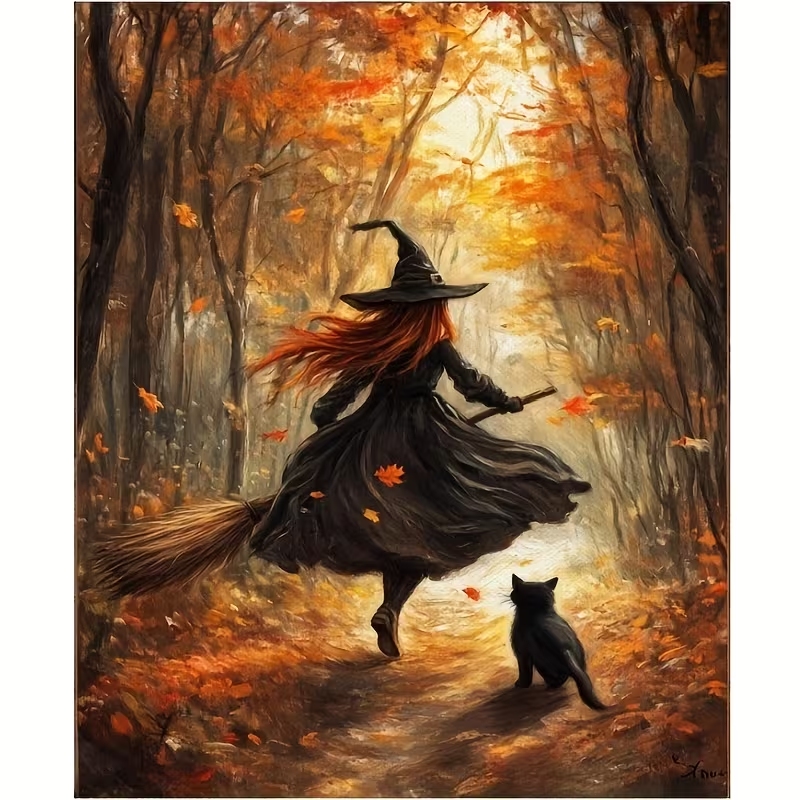 Retro Alloween Autumn Witch On - Home Decor Reviews ulasan dan harga