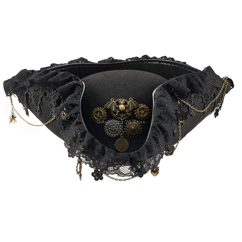 Lace Trim Bat Gear Pirate Hat  - Victory Home Decor ulasan dan harga