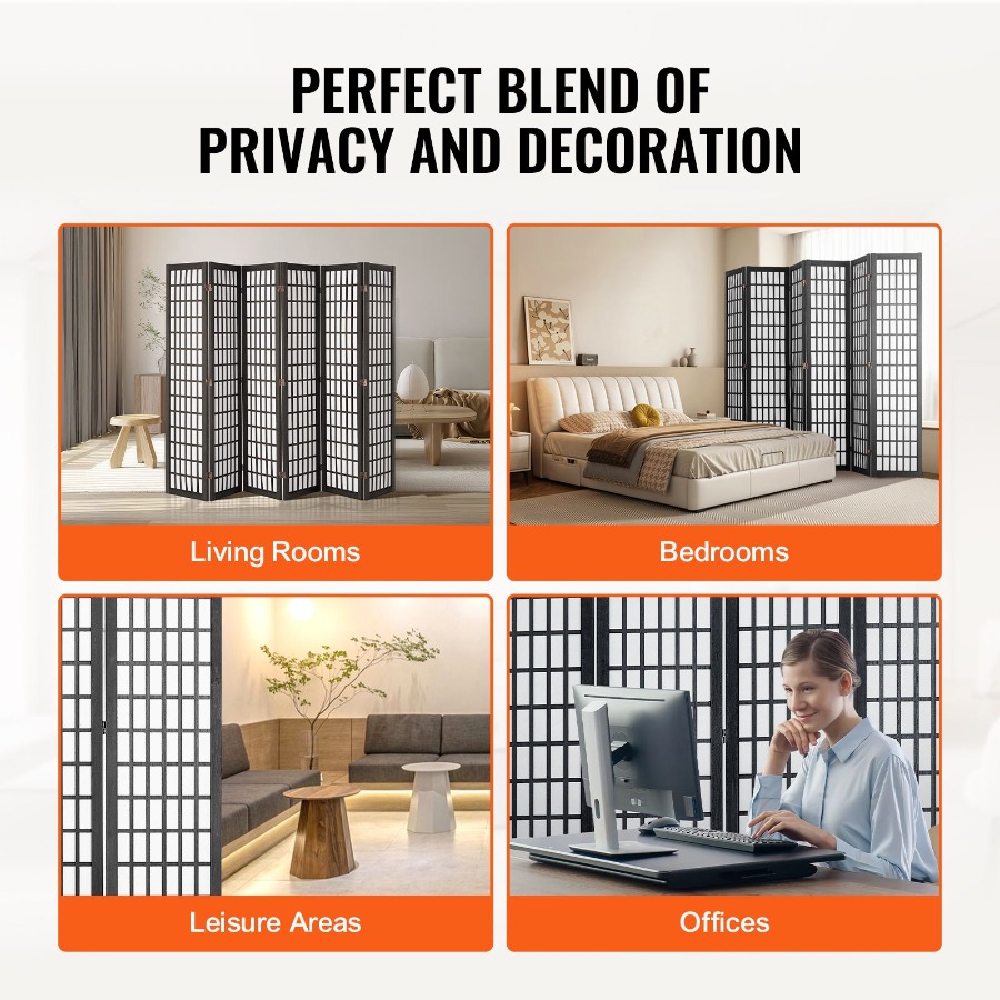 6 Panel Japanese Room Divider  - Room Divider Screen ulasan dan harga