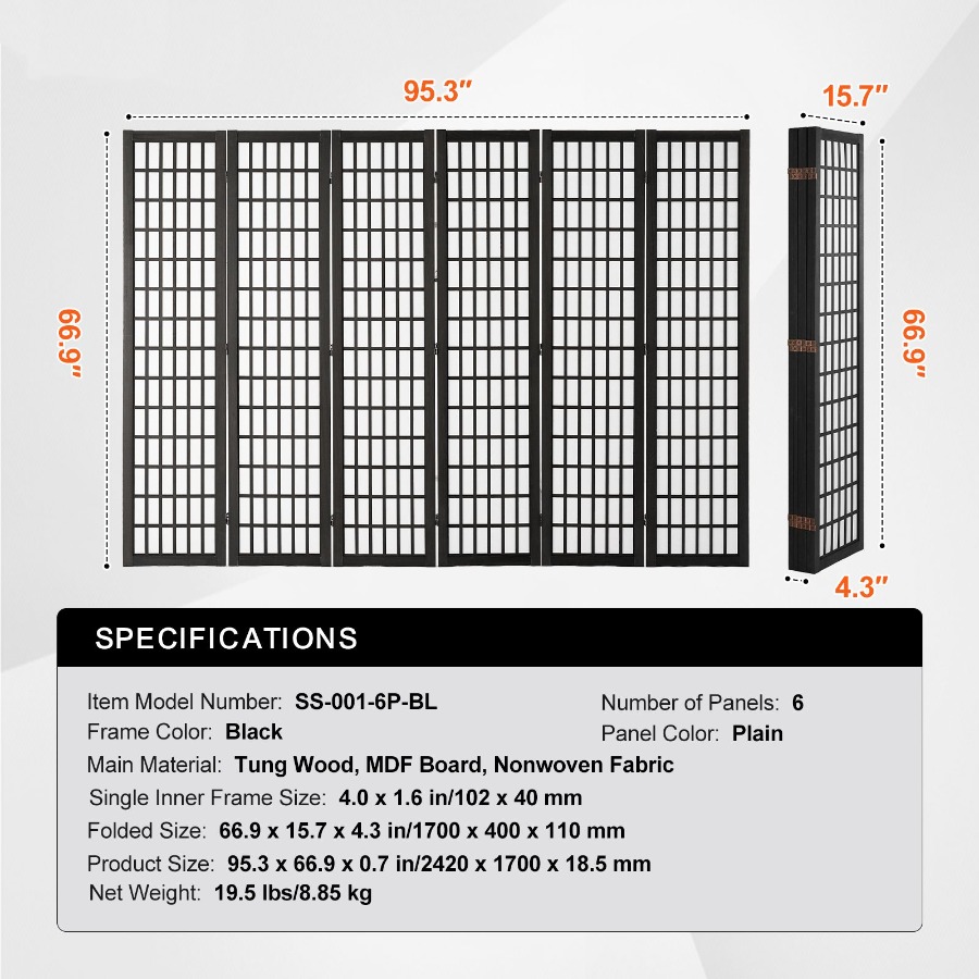 6 Panel Japanese Room Divider  - Room Divider Screen ulasan dan harga