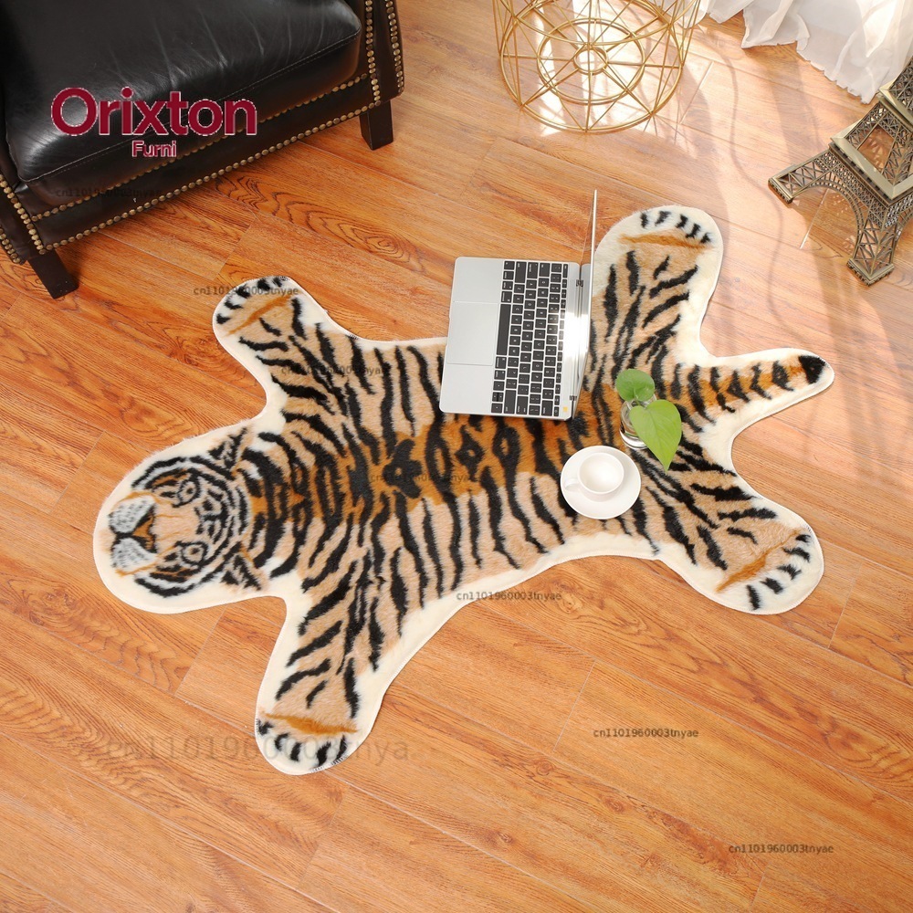 Tiger Printed Rug Cow Leopard  - Cowhide Rug Faux ulasan dan harga