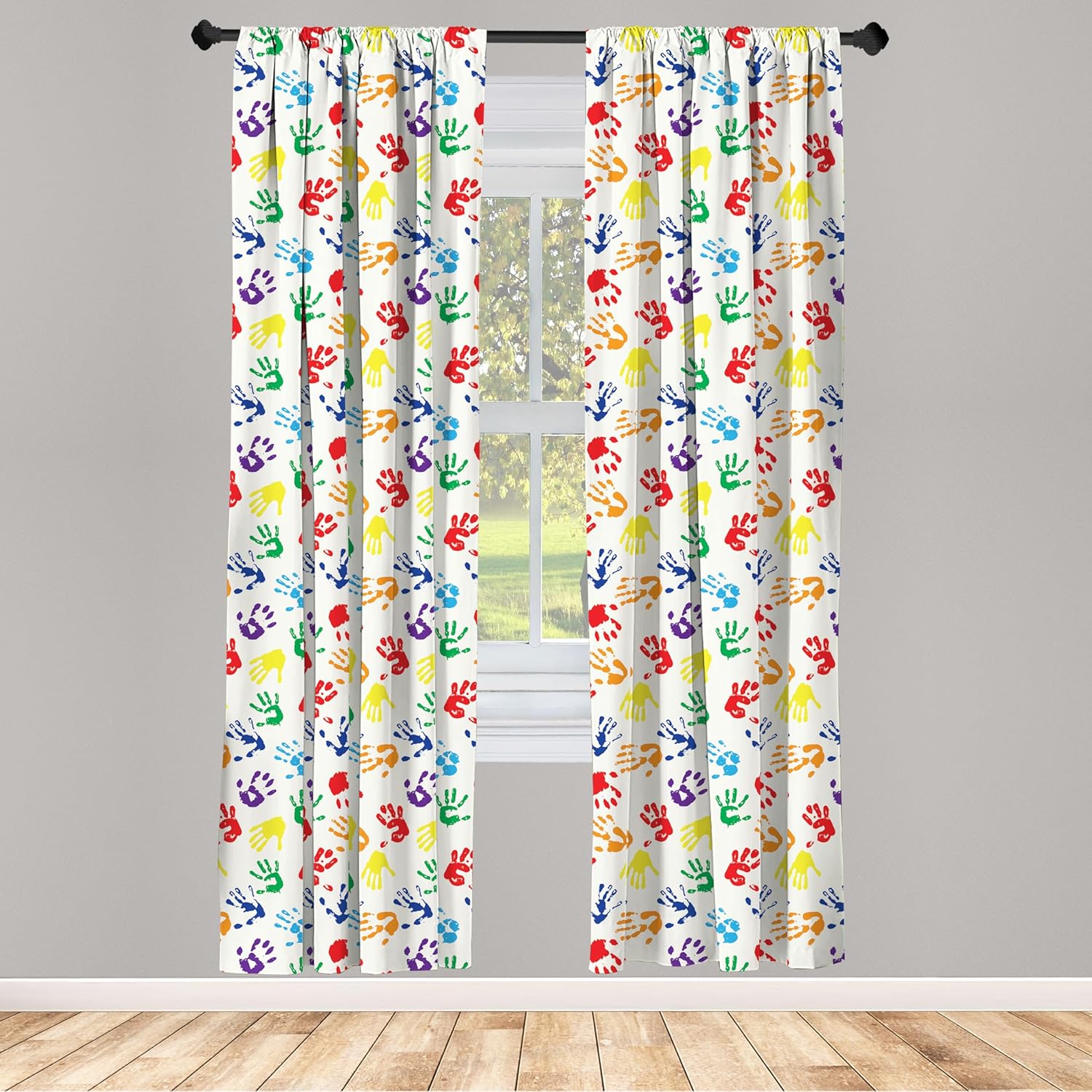 Colorful Handprint Rainbow Cur - Home Decor Color Palettes ulasan dan harga
