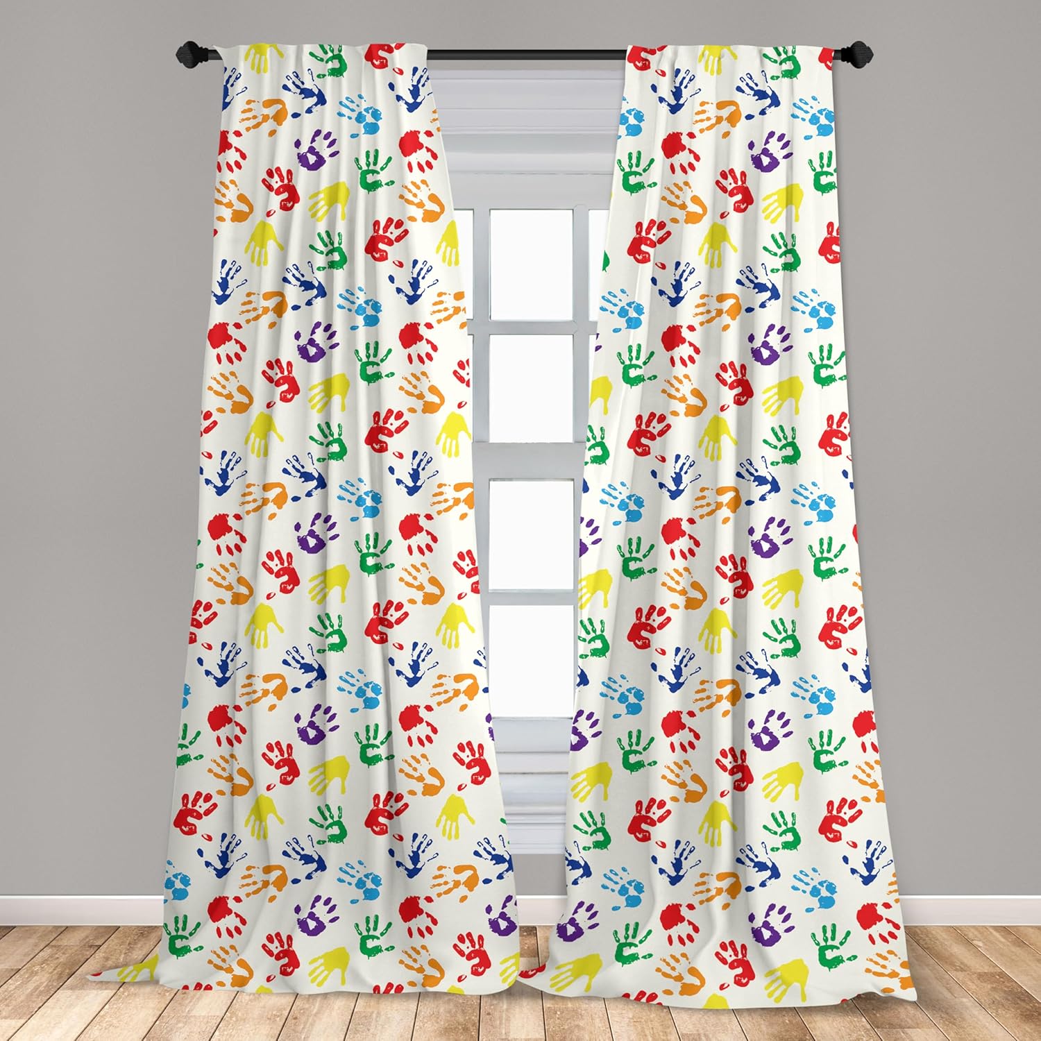 Colorful Handprint Rainbow Cur - Home Decor Color Palettes ulasan dan harga