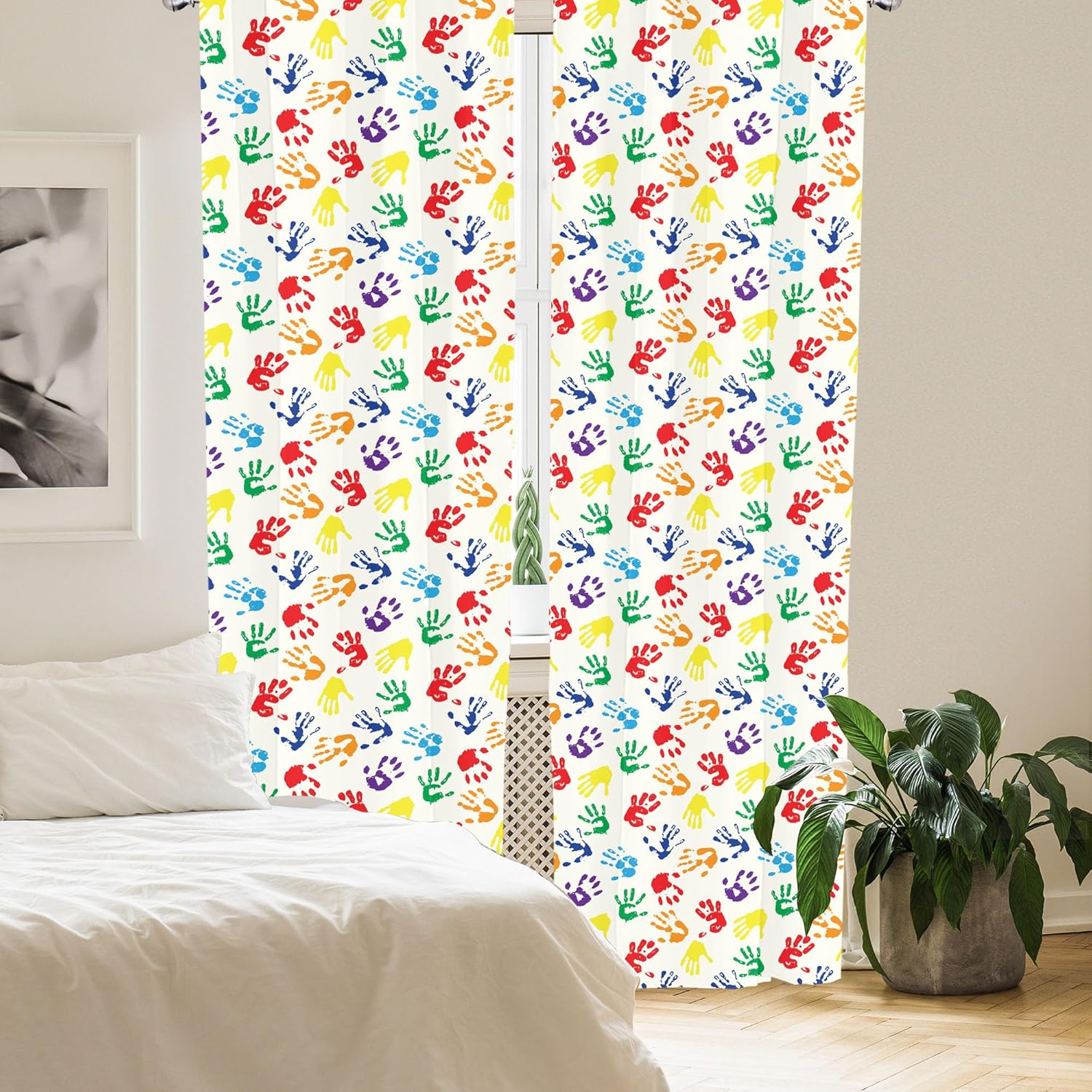 Colorful Handprint Rainbow Cur - Home Decor Color Palettes ulasan dan harga