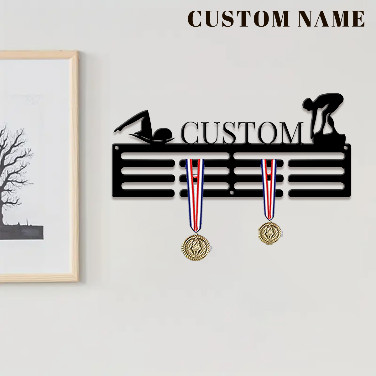 1pc Custom Swimming Metal Meda - Home Decor For Birthday ulasan dan harga