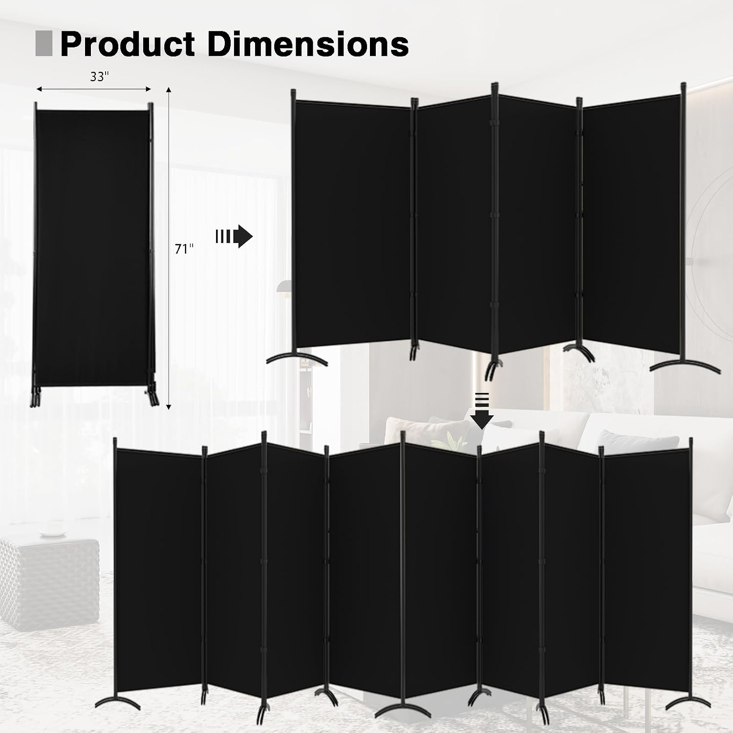 Room Divider-Folding Privacy S - Room Divider Screen ulasan dan harga