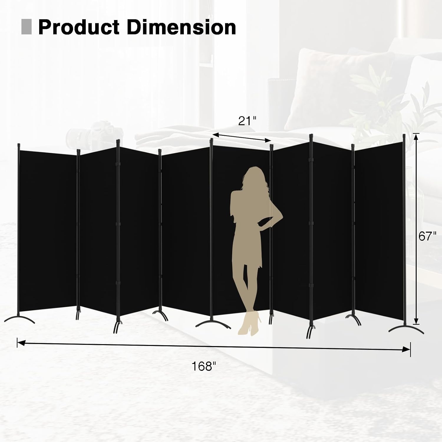 Room Divider-Folding Privacy S - Room Divider Screen ulasan dan harga
