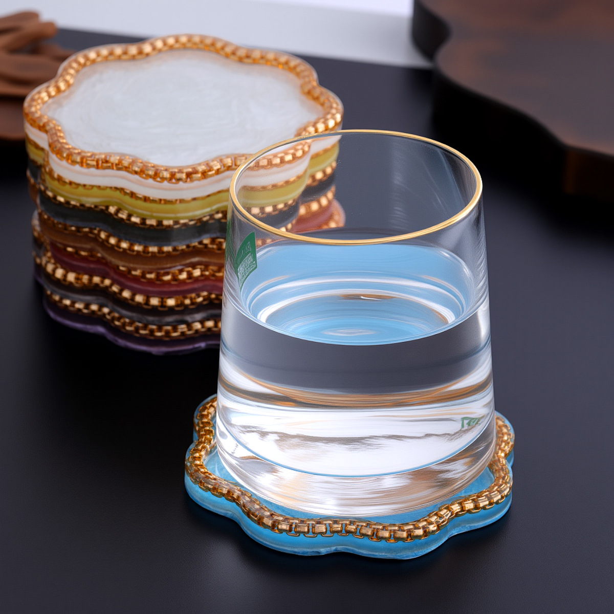 Resin Agate Gold Color Palette - Home Decor Color Palettes ulasan dan harga