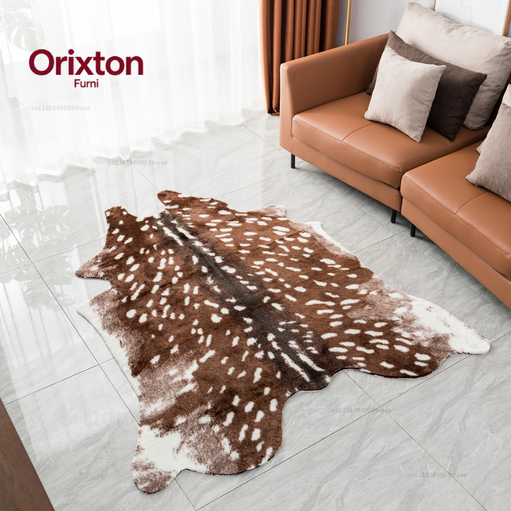 Fashion Hot Faux Deer Printed  - Cowhide Rug Faux ulasan dan harga