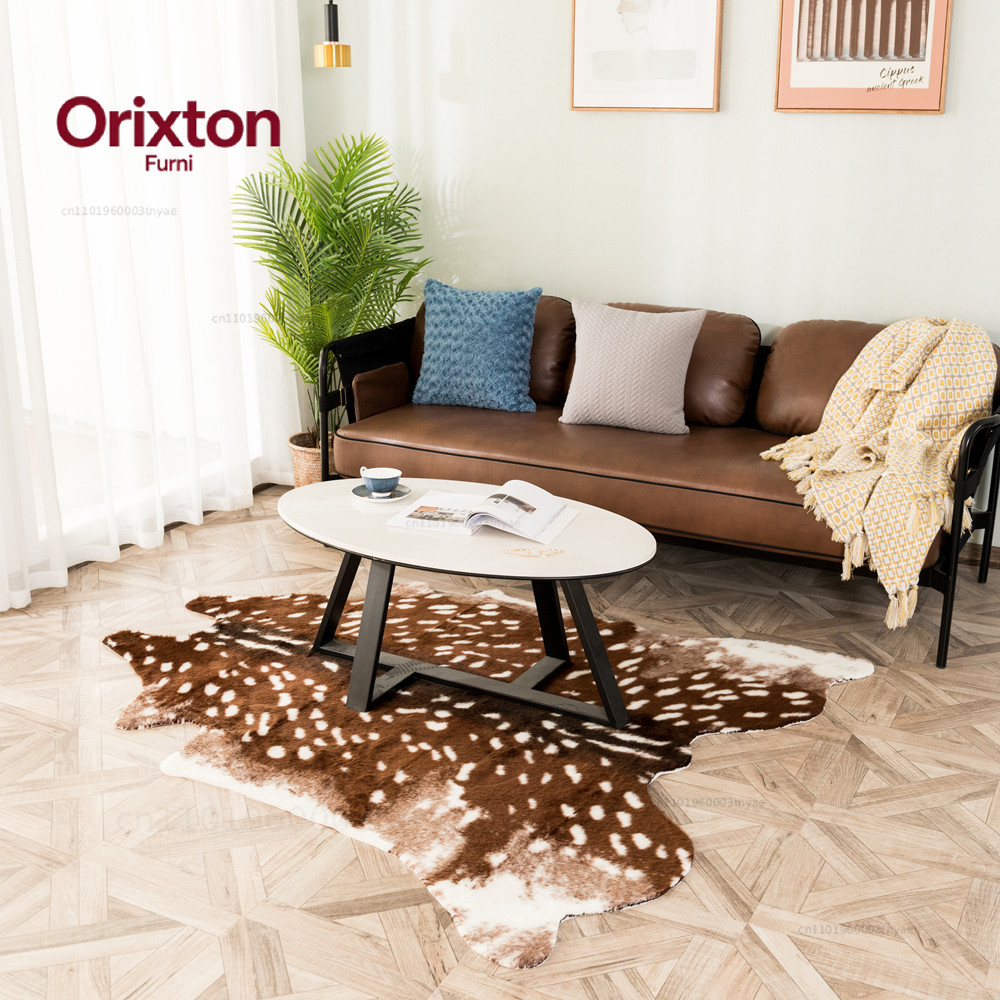 Fashion Hot Faux Deer Printed  - Cowhide Rug Faux ulasan dan harga