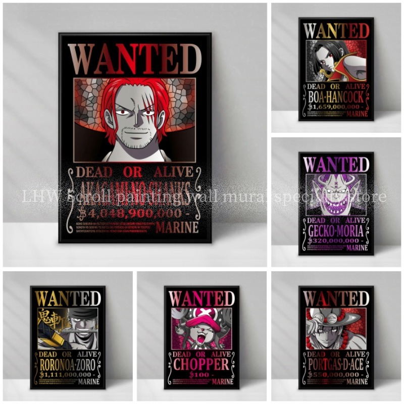 Famous Anime ONE PIECE Wanted  - Home Decor Online ulasan dan harga