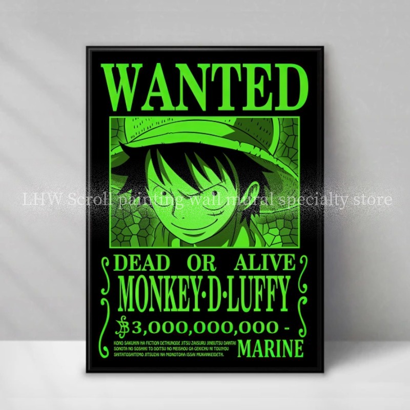 Famous Anime ONE PIECE Wanted  - Home Decor Online ulasan dan harga