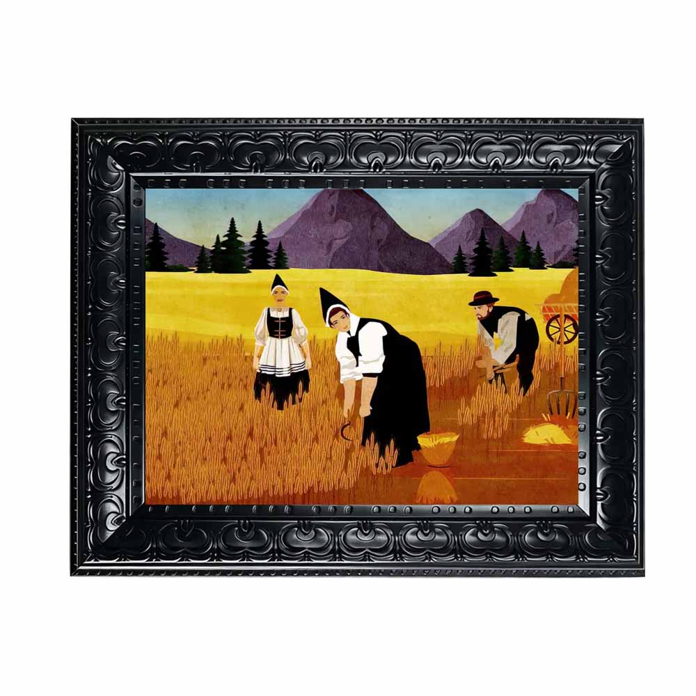 Framed Canvas Wall Art Vintage - Abstract Oil Painting ulasan dan harga