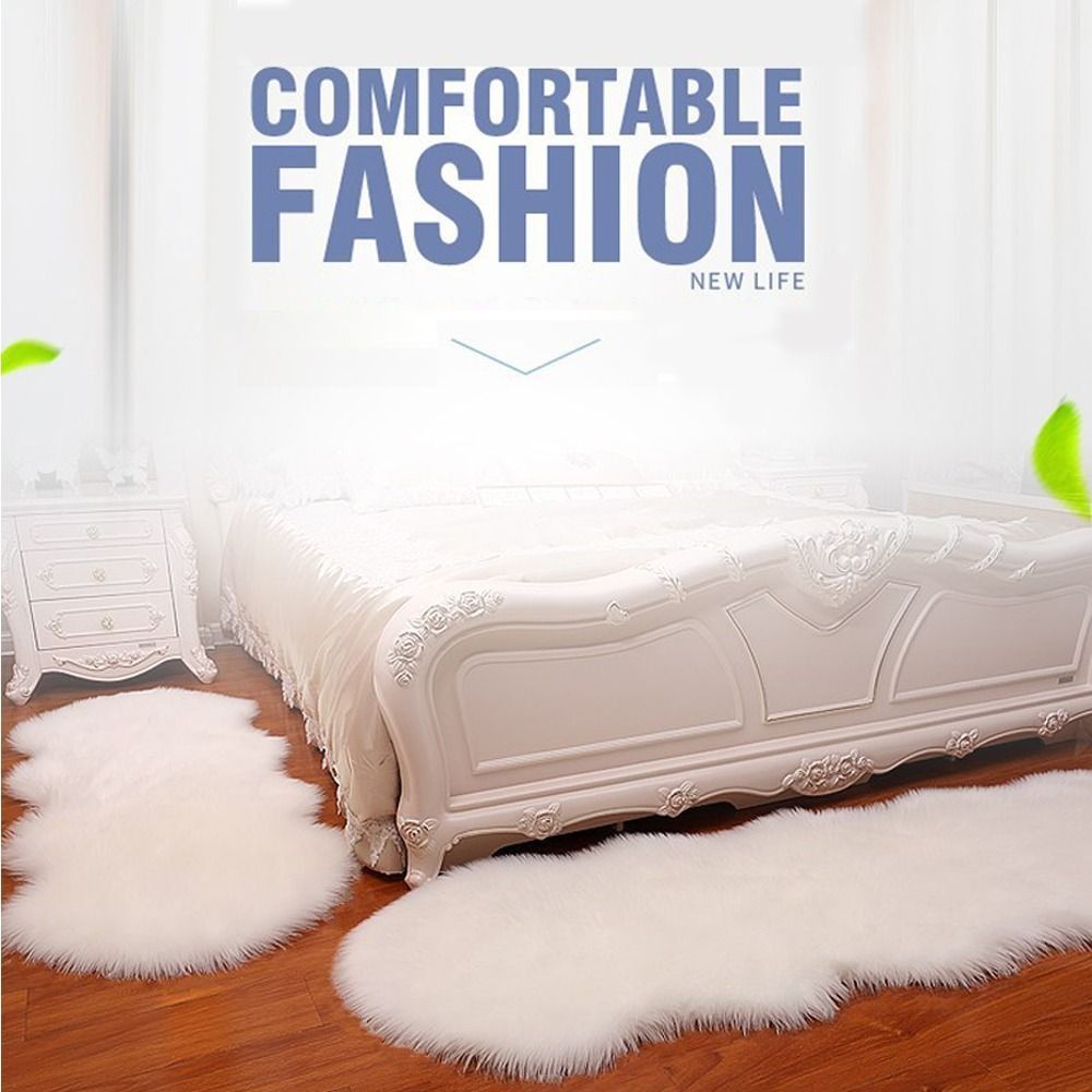 Imitation Wool Washable Fluffy - Cowhide Rug Faux ulasan dan harga
