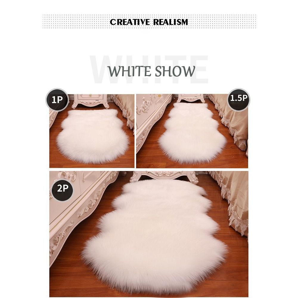 Imitation Wool Washable Fluffy - Cowhide Rug Faux ulasan dan harga