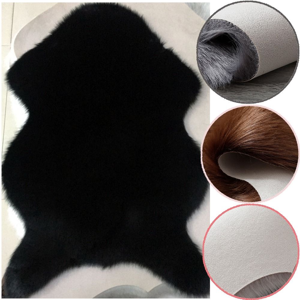 40x60cm New Carpet Plush Soft  - Cowhide Rug Faux ulasan dan harga