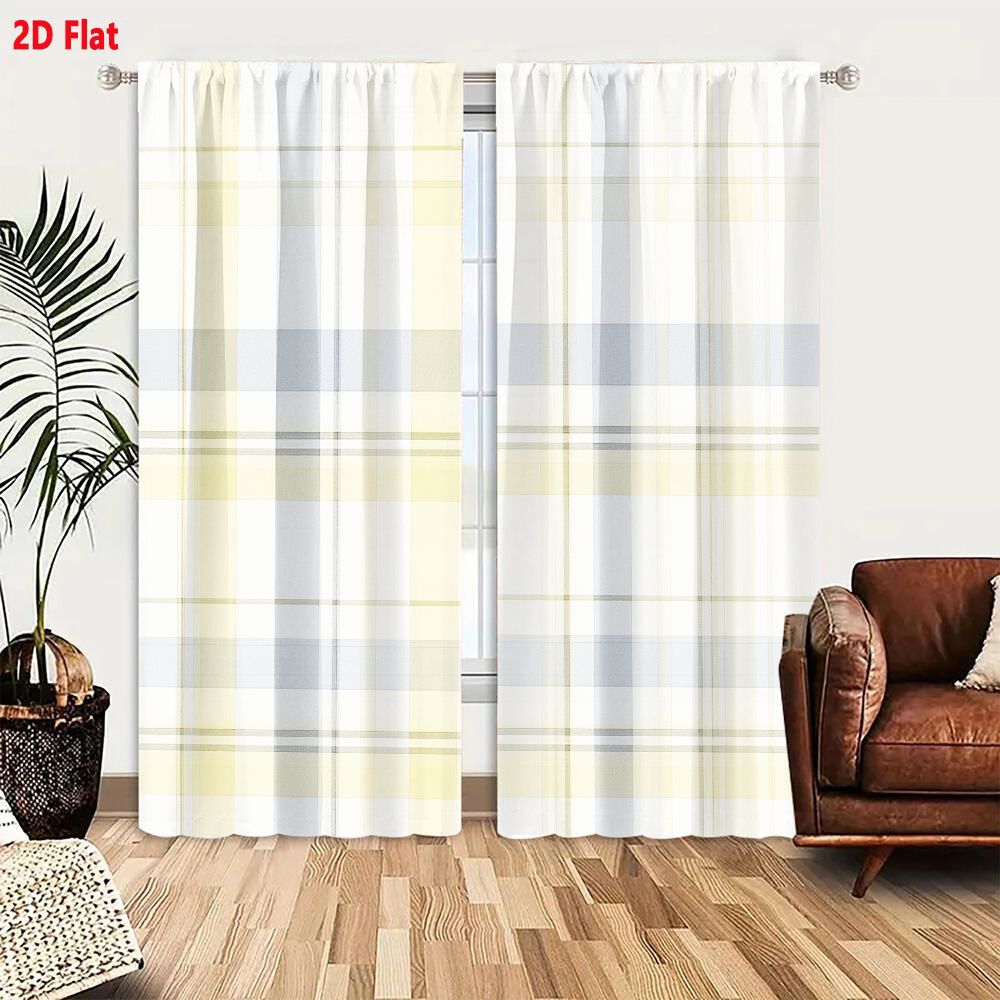 2Pcs Curtains 2D Flat Seamless - Home Decor Color Palettes ulasan dan harga